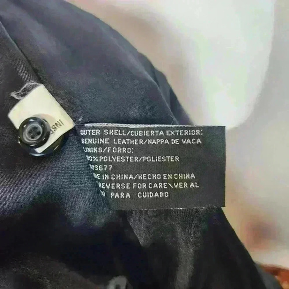 Jacqueline Ferrar vintage 100% leather black jacket size petite small - Picture 10 of 10